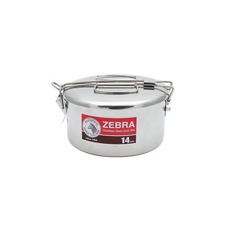 zebra thailand stainless steel lunch box|ZEBRA กล่องข้าวกลม ขนาด 14 ซม. พร้อมชั้นแบ่ง 1523140.